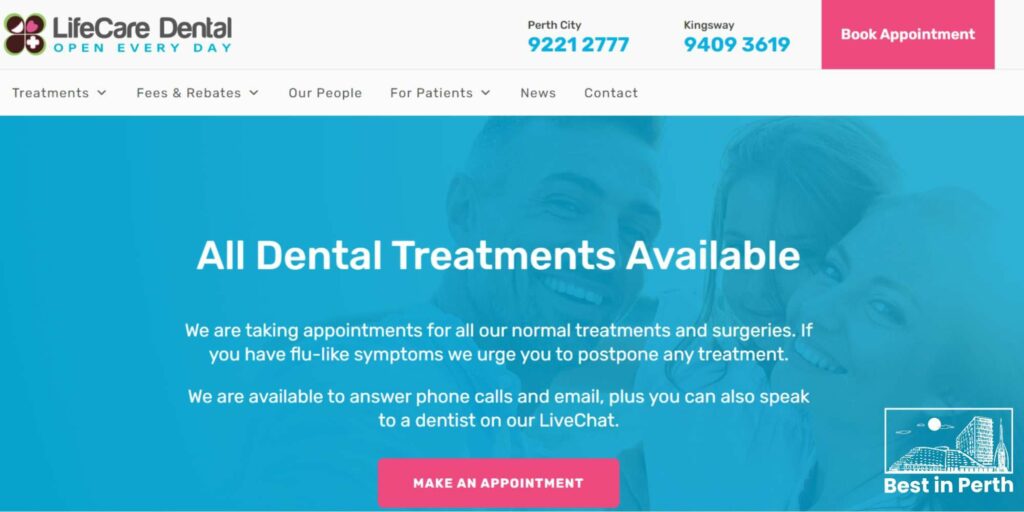 LifeCare Dental's Homepage