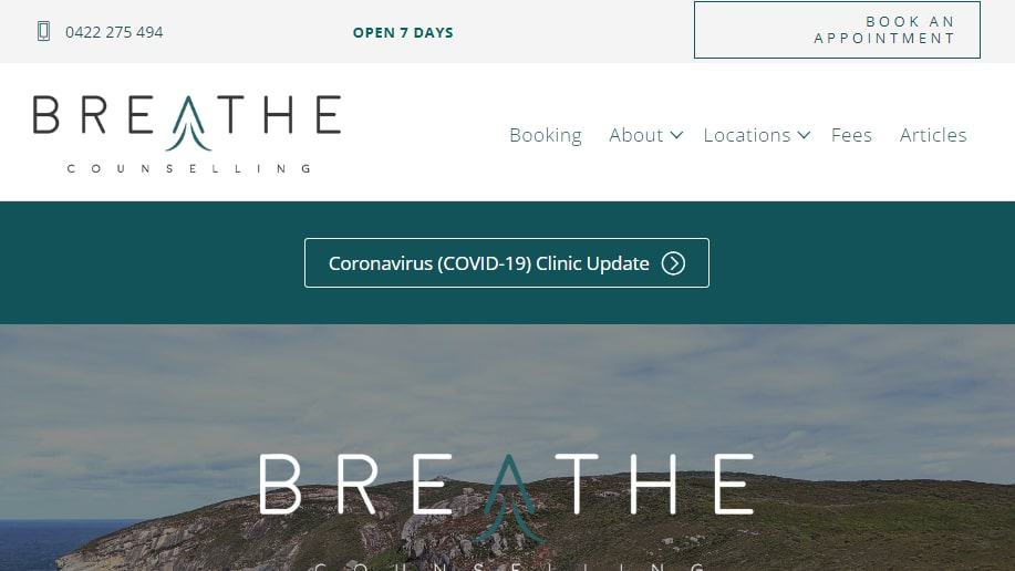 Breathe Counselling Homepage