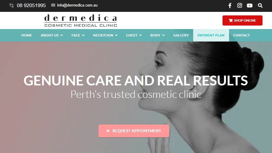Dermedica Cosmetic Medical Clinic Homepage