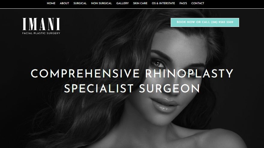 Dr Imani of Facial Plastic Surgery Homepage