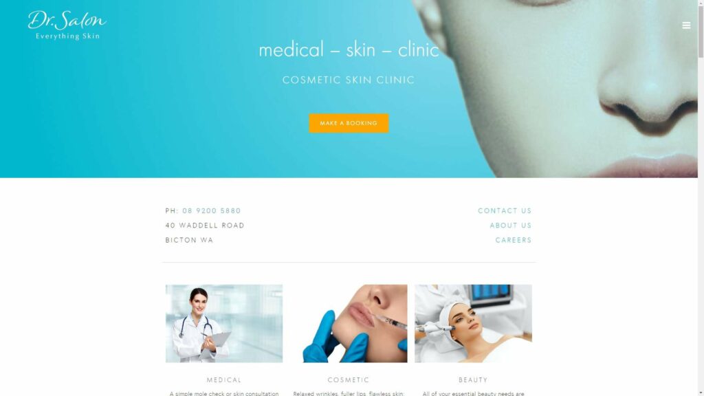 Dr Salon Cosmetic Skin Clinic Homepage