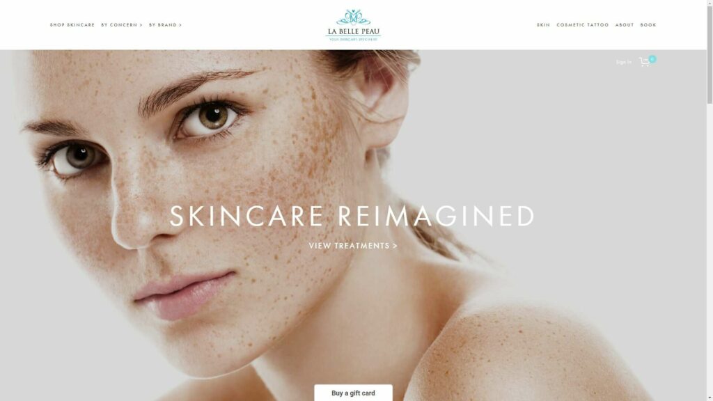 La Belle Peau Homepage