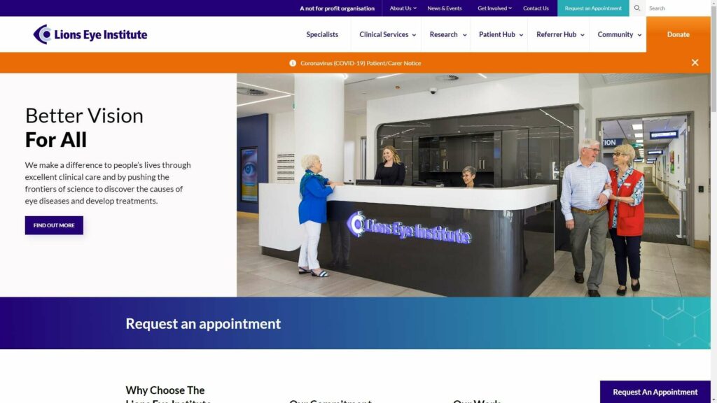 Lions Eye Institute Homepage