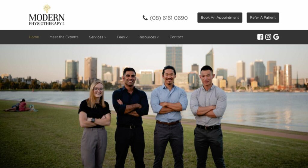 Modern Physiotherapy Homepage
