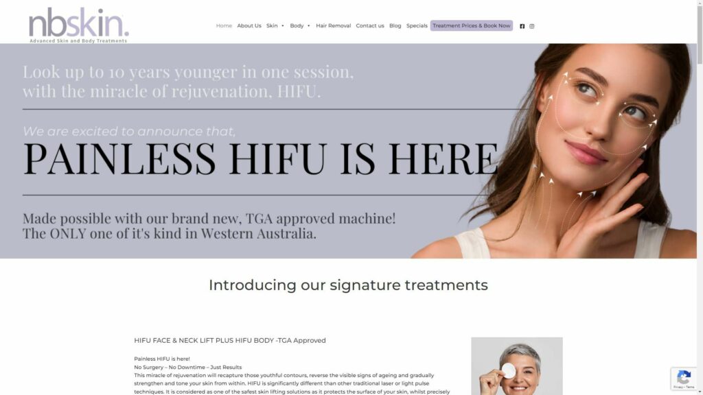 NBSKIN - Skin & Body Shaping Clinic Homepage