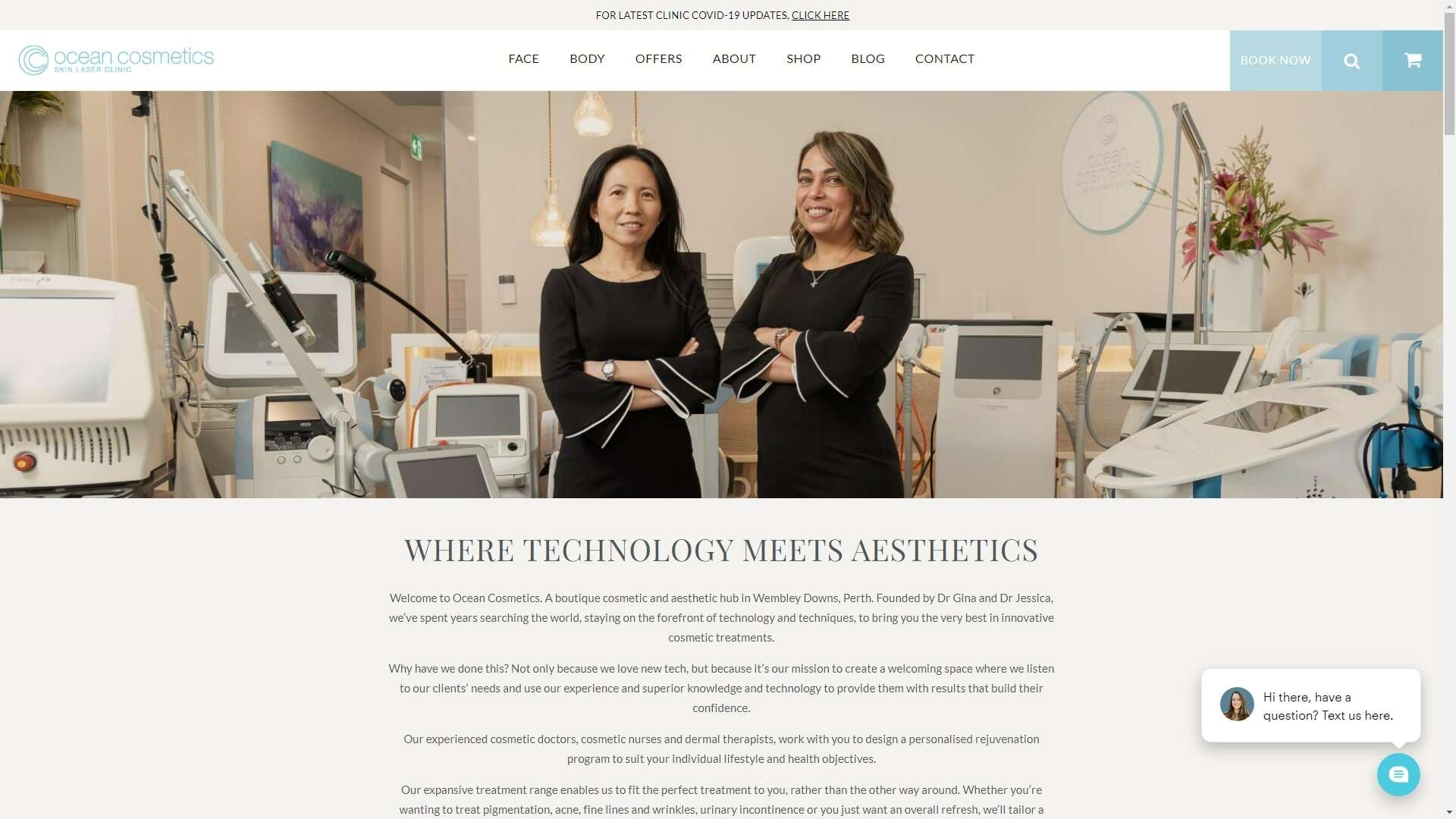 Ocean Cosmetics Homepage