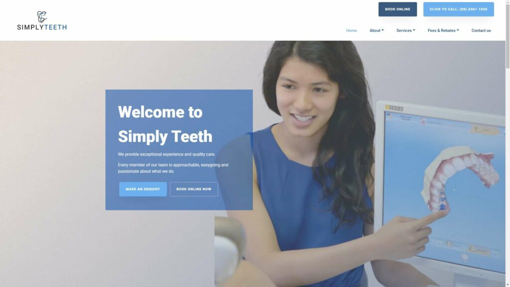 Simply Teeth Homepage