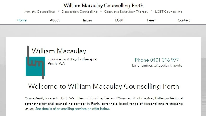 William Macaulay Counselling Homepage