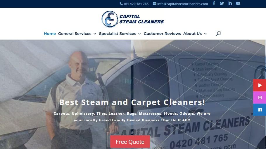 Capital Steam Cleaners Homepage