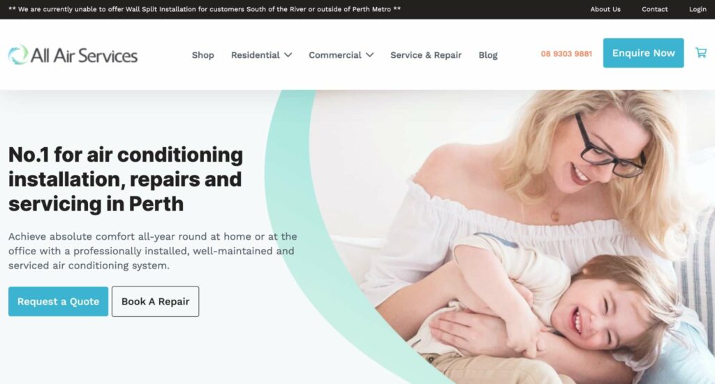 All Air Services' Homepage