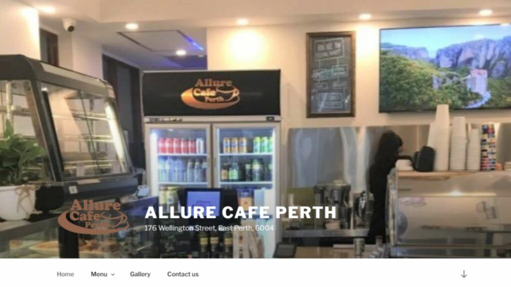 Allure Cafe Perth' Homepage