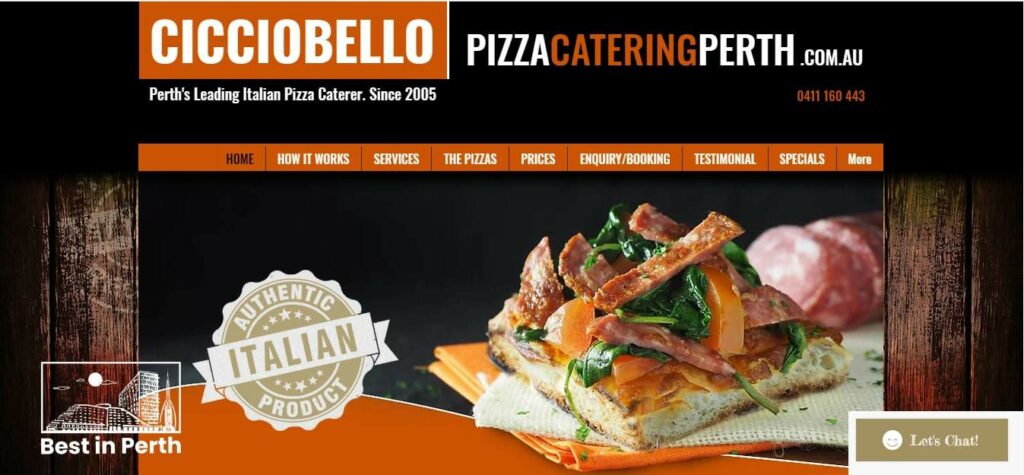 Cicciobello - Pizza Catering Perth' Homepage