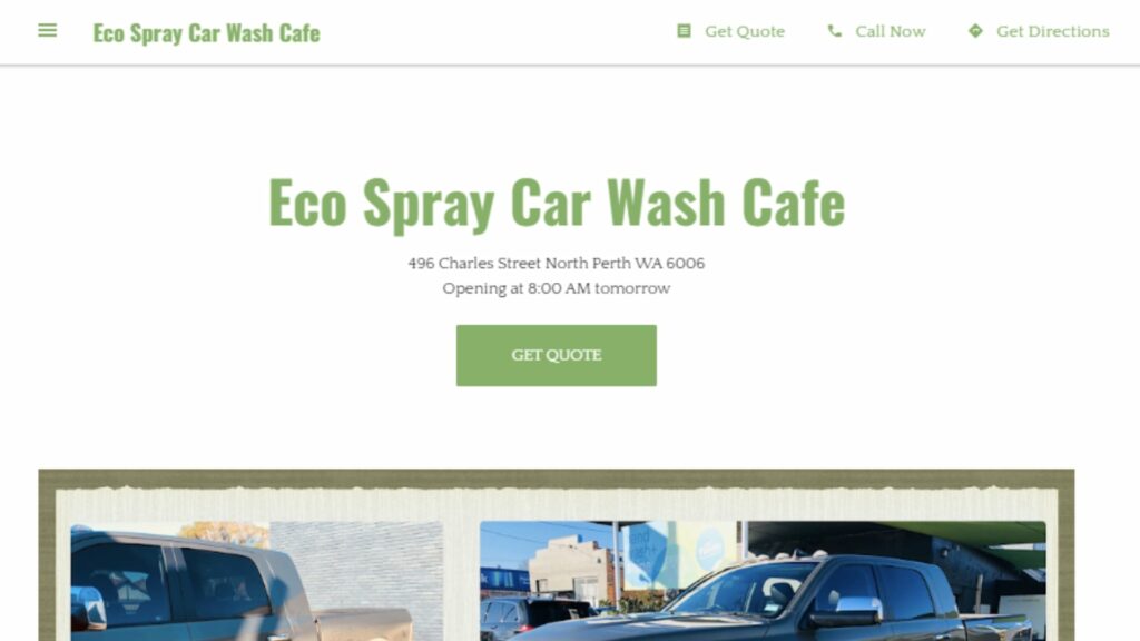 Eco Spray Car Wash Cafe' Homepage