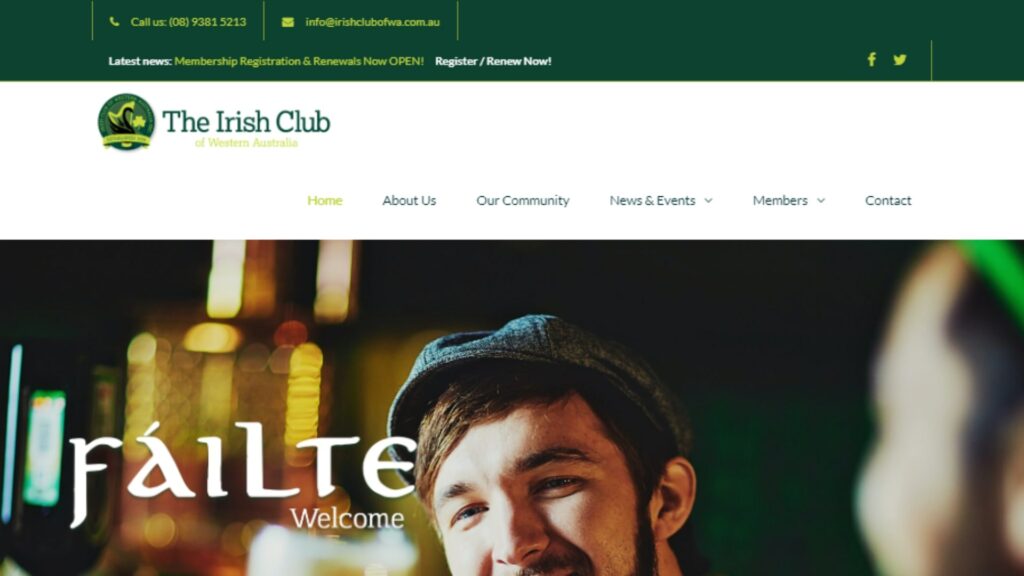 Irish Club' Homepage