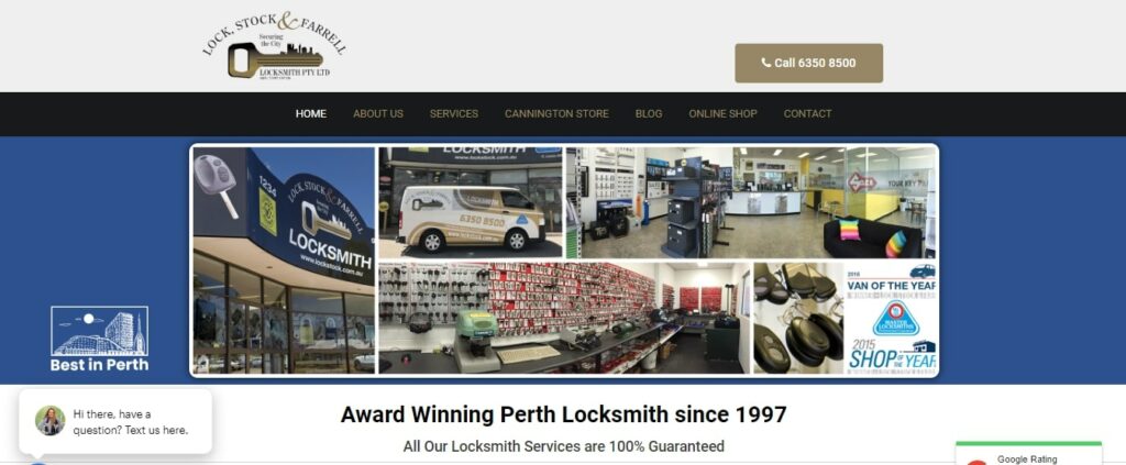 Lock, Stock, & Farrel Locksmith' Homepage