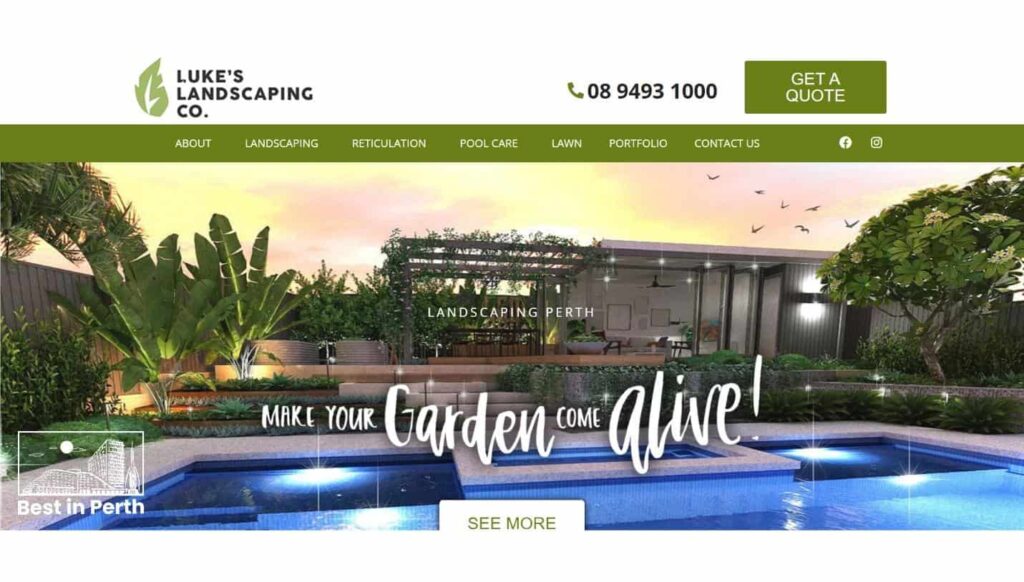 Luke’s Landscaping Co.' Homepage