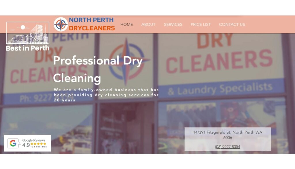 North Perth Drycleaners' Homepage