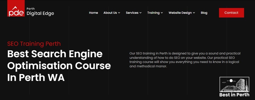 Perth Digital Edge' Homepage