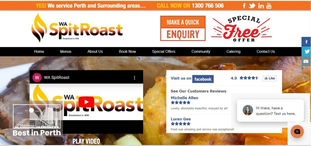 WA Spit Roast' Homepage