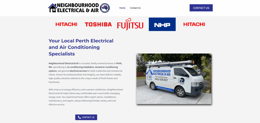 Neighbourhood Electrical & Air homepage