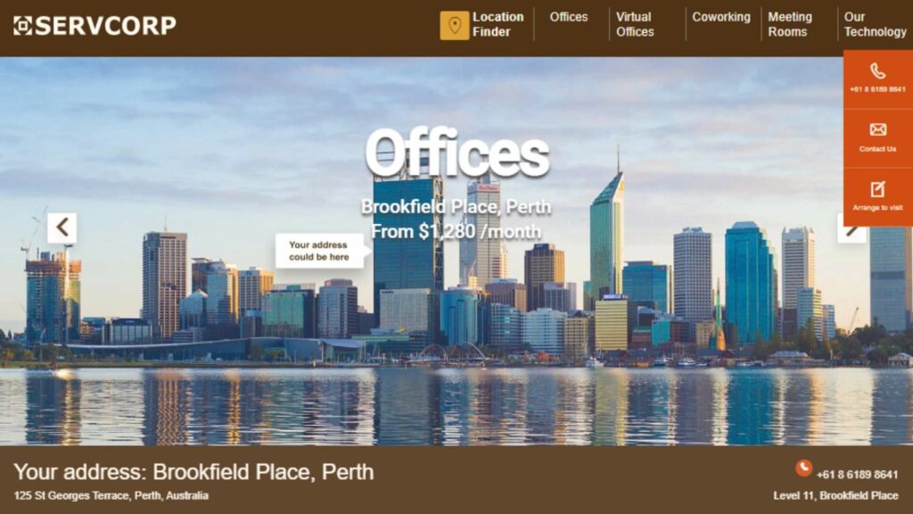 Servcorp' Homepage
