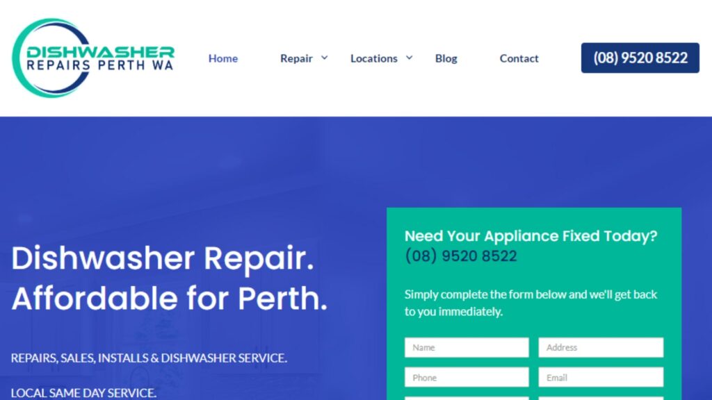 Dishwasher Repairs Perth's homepage