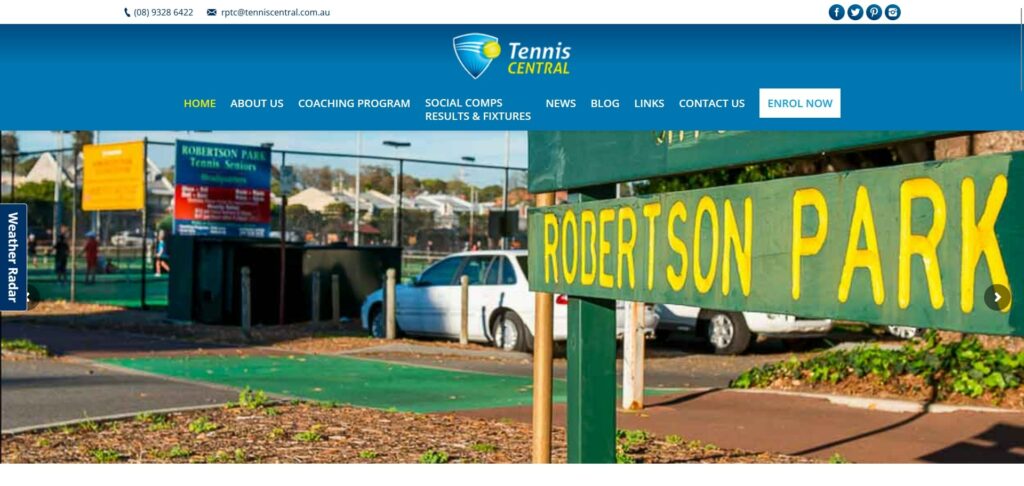 Robertson Park Tennis Centre's Homepage