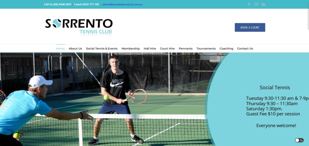 Sorrento Tennis Club's Homepage