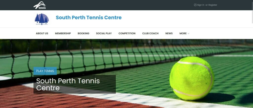 South Perth Tennis Centre's Homepage