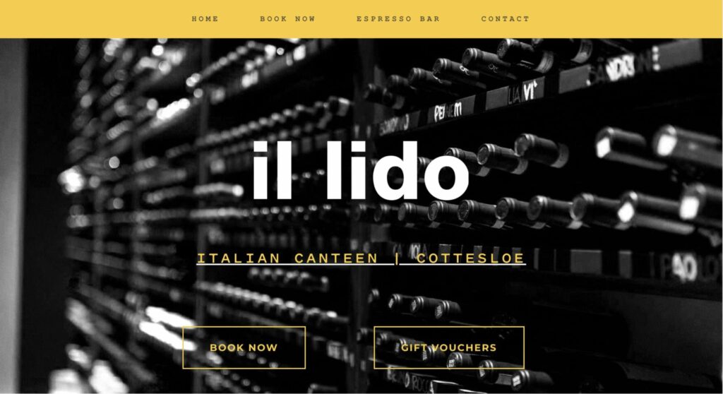 Il Lido Italian Canteen's Homepage