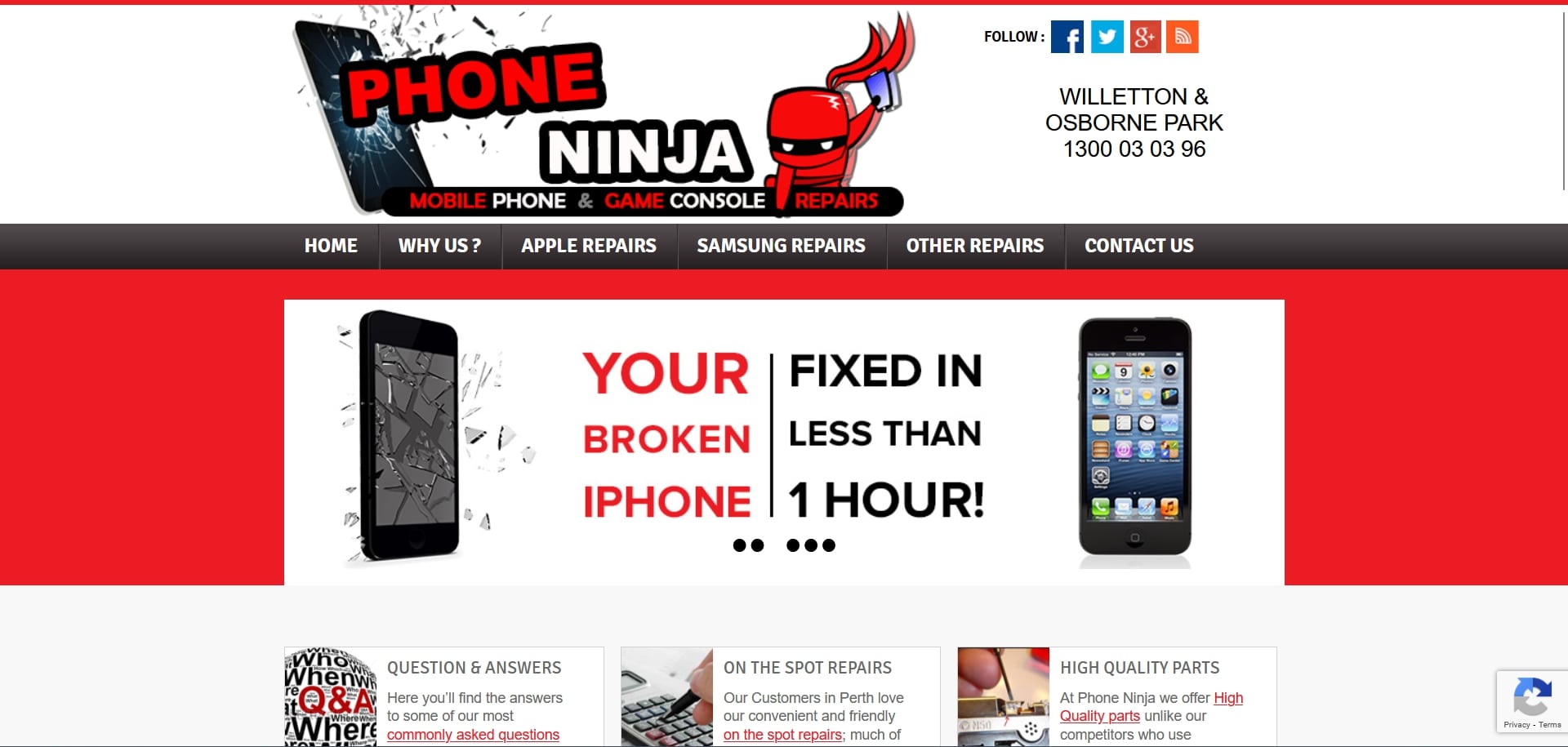 Phone Ninja Homepage