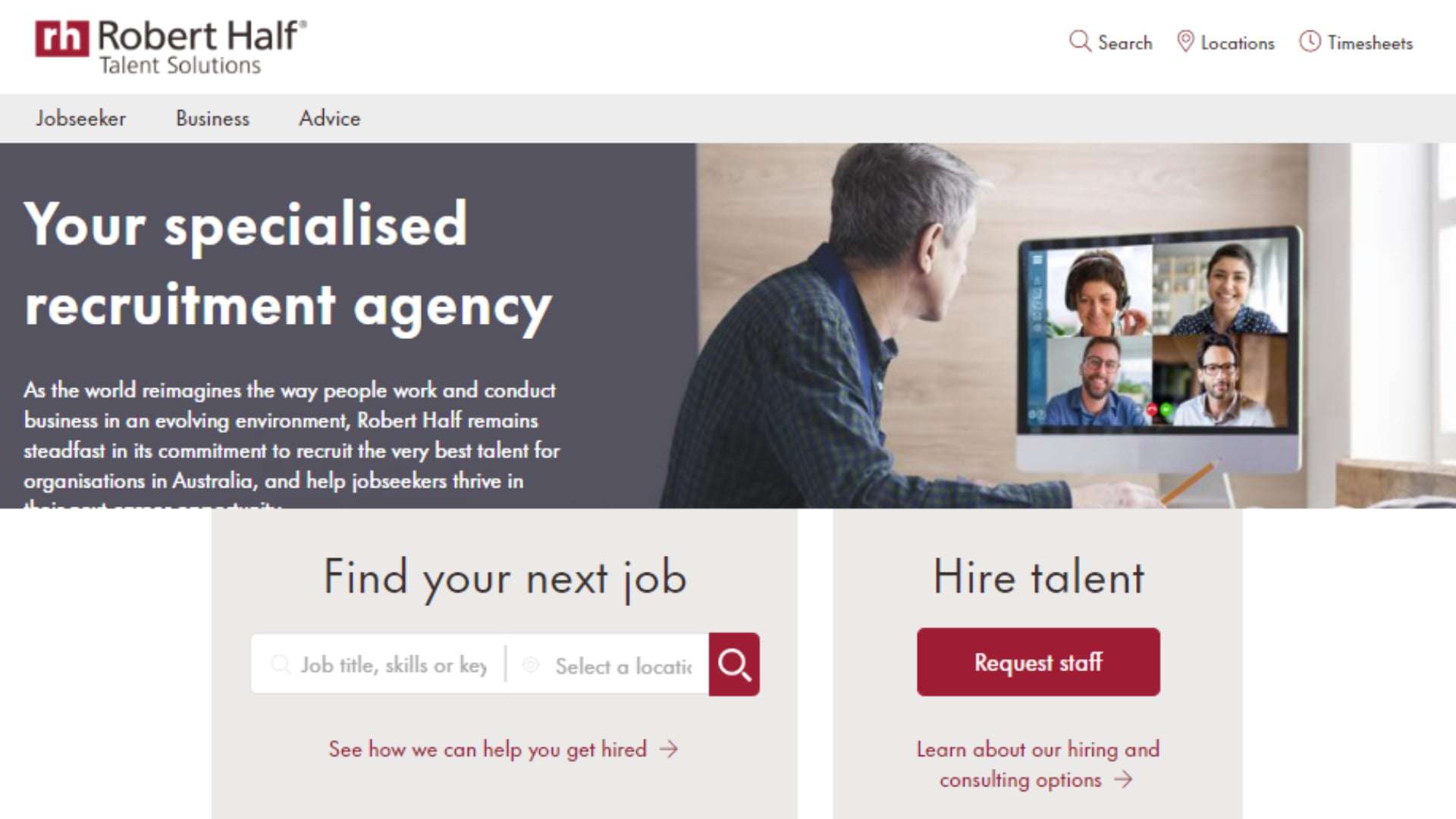 Robert Half Talent Solutions's homepage
