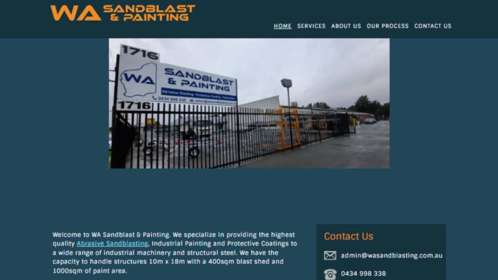 WA Sandblast & Painting's Homepage