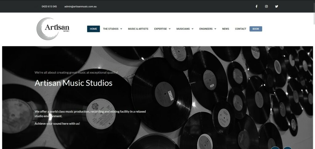 Artisan Music Homepage