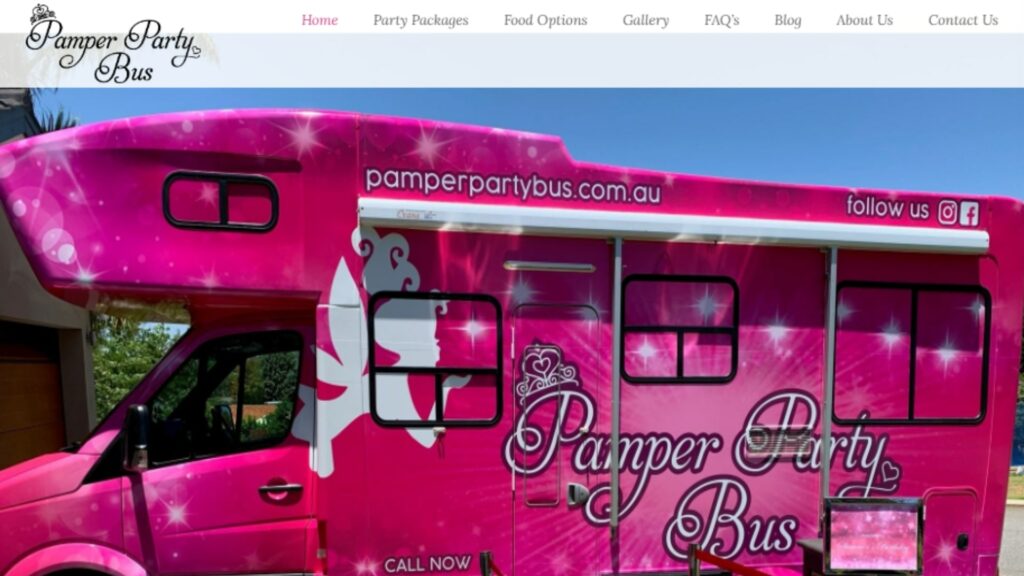 Pamper Party Bus