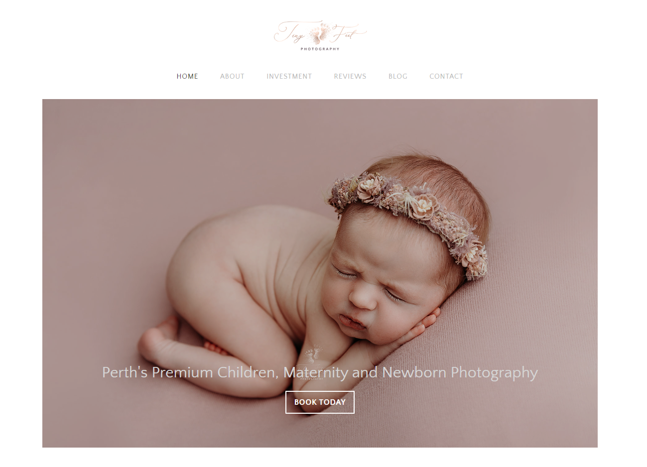 tiny feet photography homepage