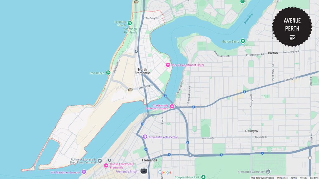 north-fremantle-perth-map