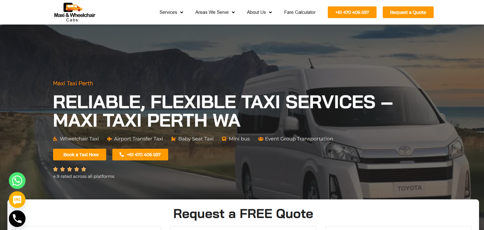 maxi and wheelchair cabs homepage