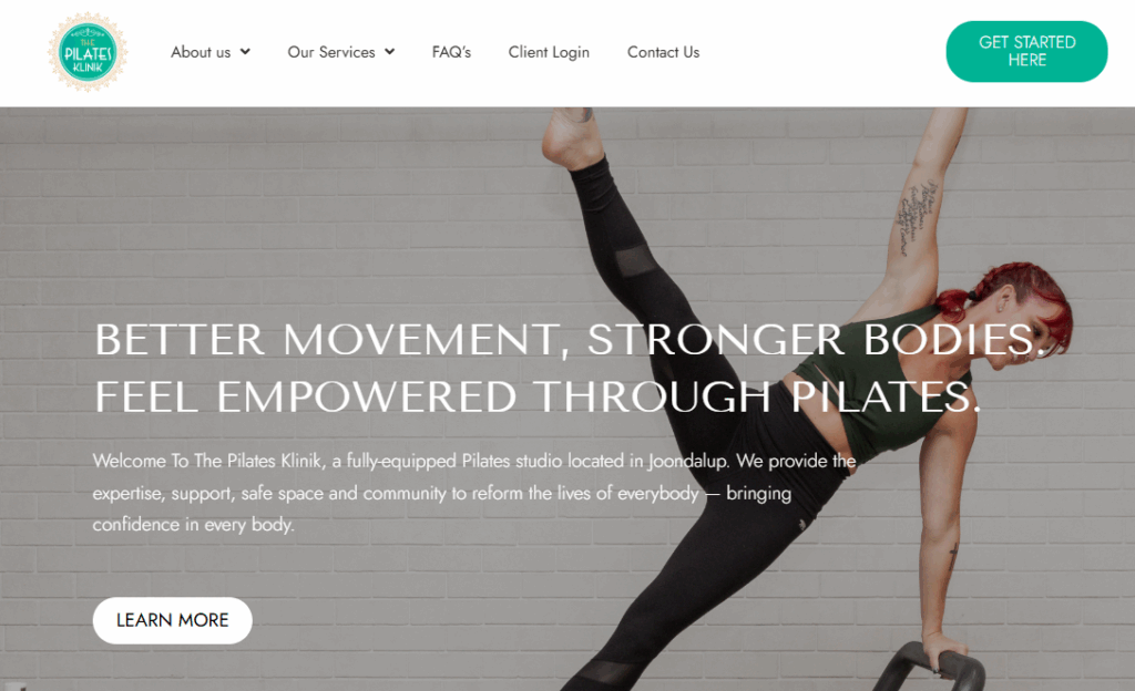 the pilates klinik homepage