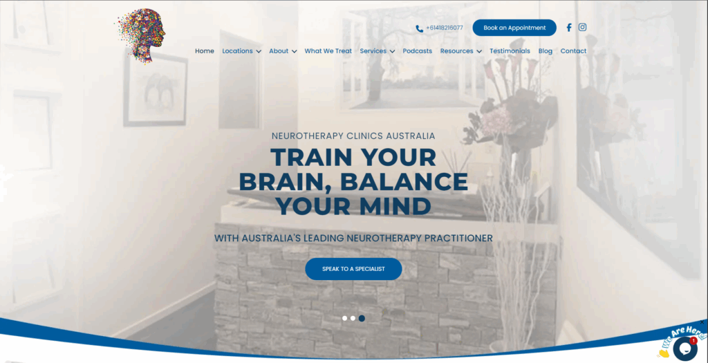 Neurotherapy Clinics Australia homepage